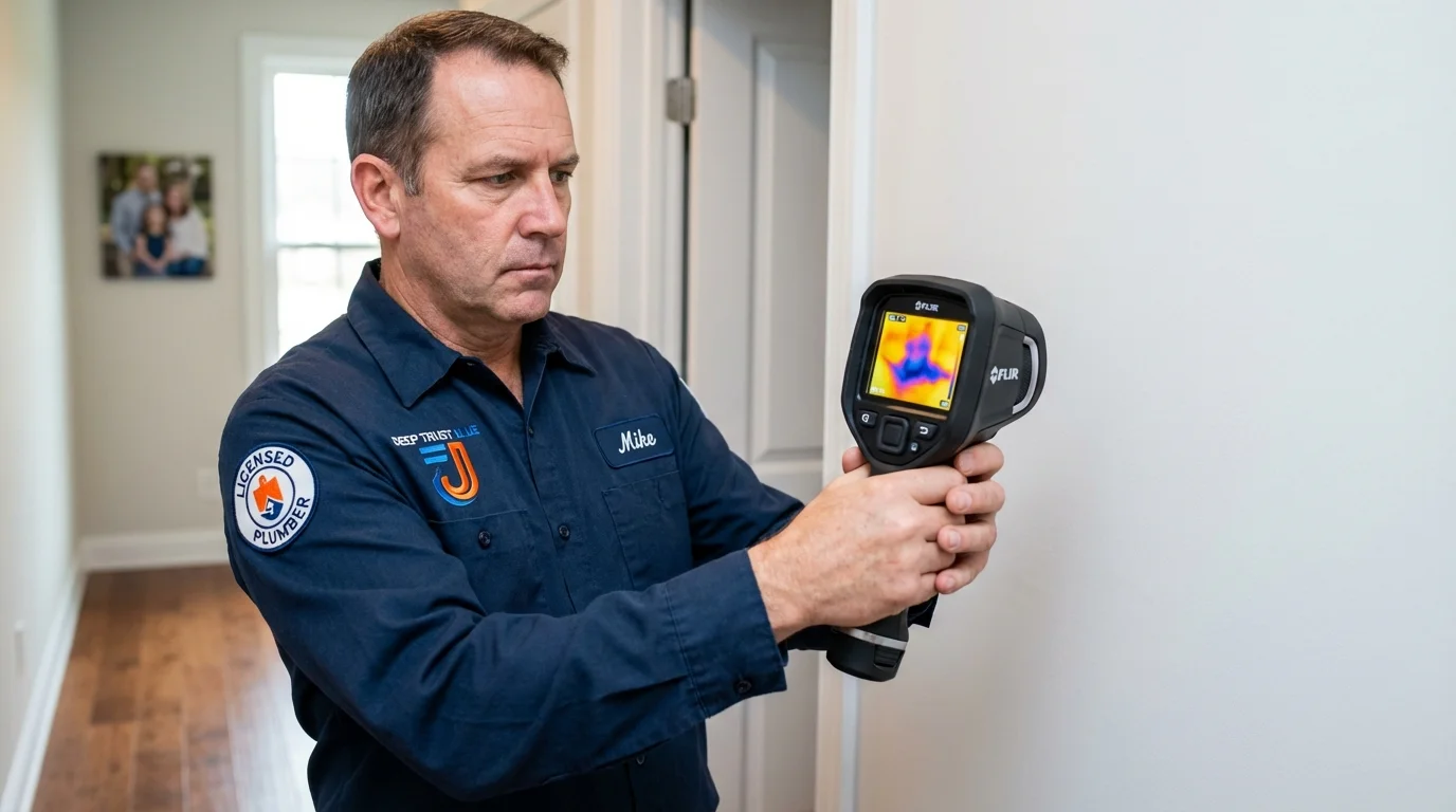 Thermal imaging leak detection by Johns Plumbing LLC in Garfield